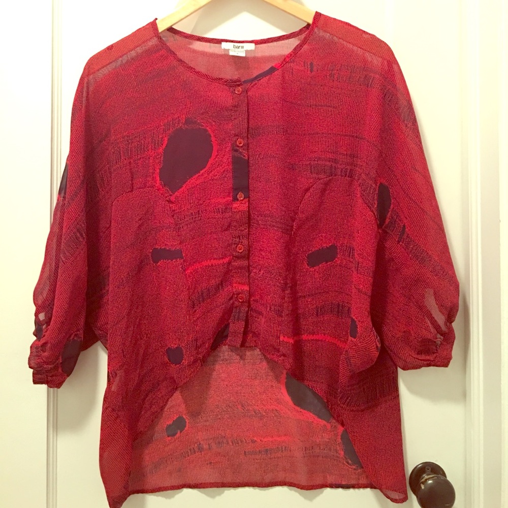 Sheer bar III 3/4 sleeve top